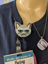 Load image into Gallery viewer, &quot;Angry Cat&quot; Badge Reel Buddies
