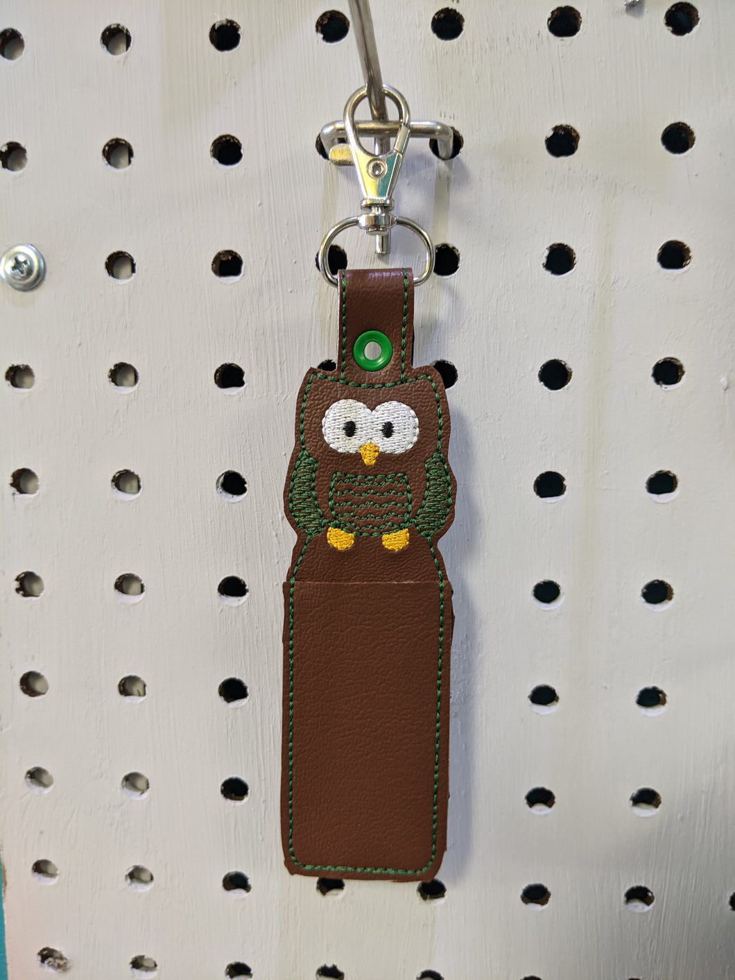 Green Owl Lip Balm Holder